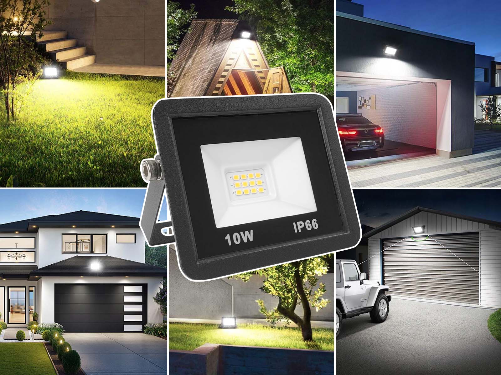 Wizualizacja Naświetlacz LED Super Slim 10W 4000K IP66